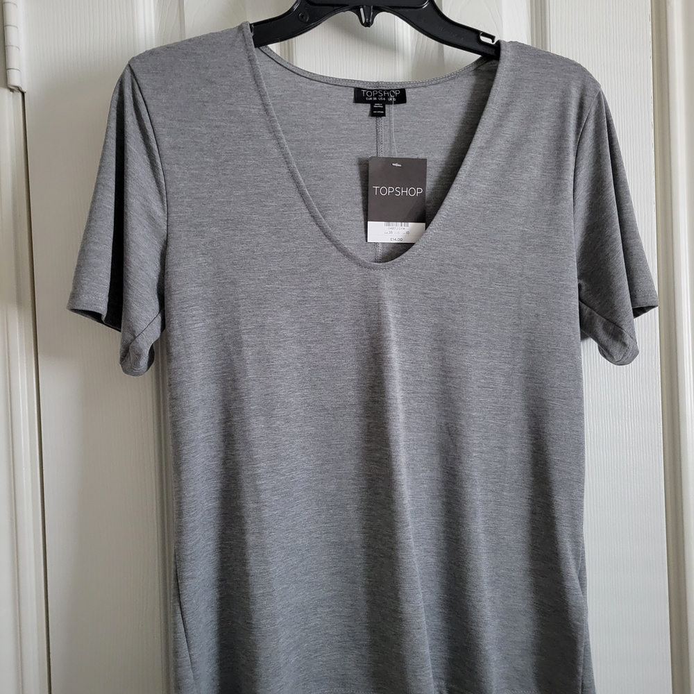 Topshop Charcoal Short Sleeve Tee